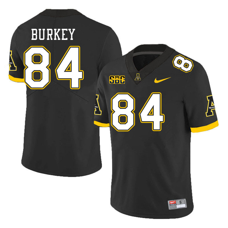 Men #84 Ayden Burkey Appalachian State Mountaineers College Football Jerseys Stitched Sale-Black
